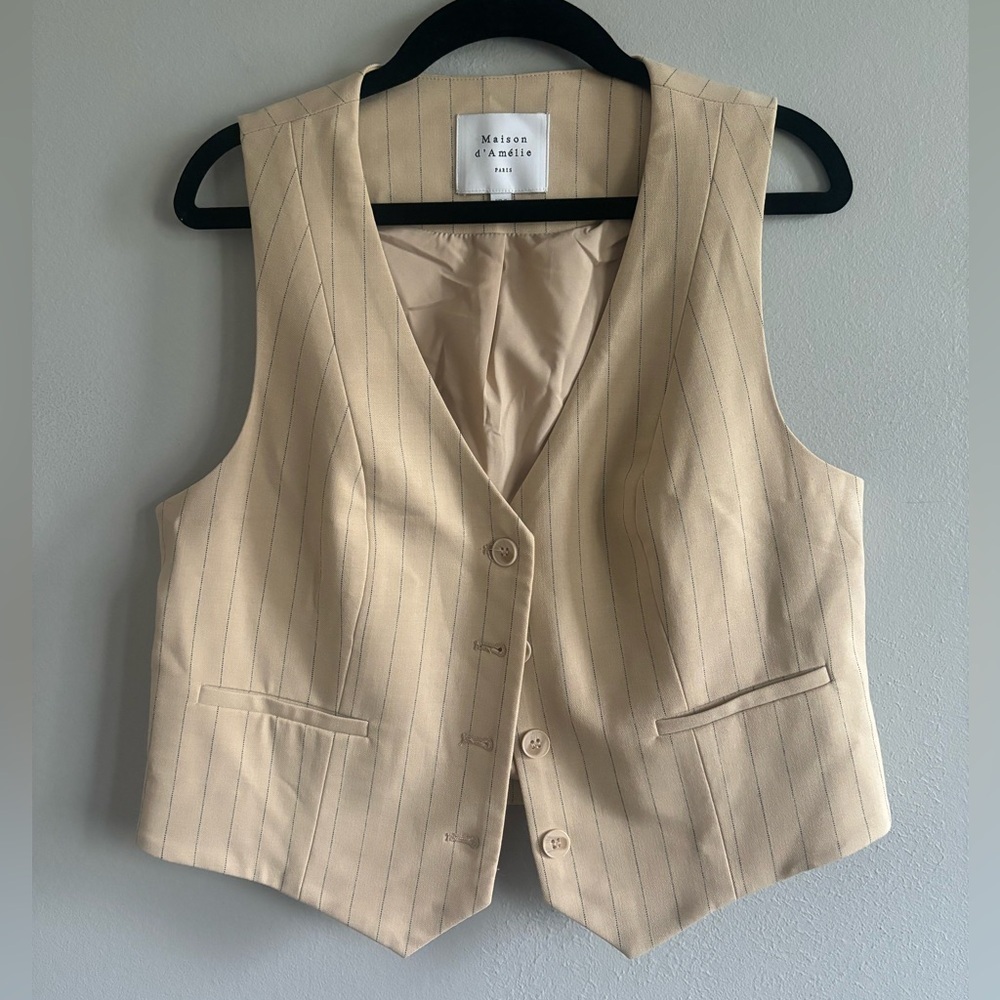 Maison d'Amélie pinstripe vest S - Picture 1 of 7